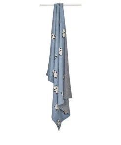 Alternative view of Sauthon Couverture Maille 100x80cm En Coton Bleu