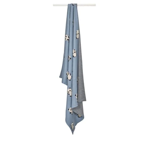 Sauthon Couverture Maille 100x80cm En Coton Bleu 2 Sauthon Couverture Maille 100x80cm En Coton Bleu – Image 2