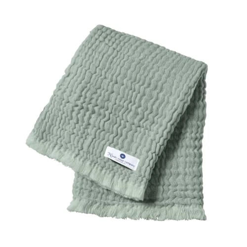 Nordic Coast Couverture Mousseline Avec Franges Vert 80x80 Cm 1 Nordic Coast Couverture Mousseline Avec Franges Vert 80x80 Cm