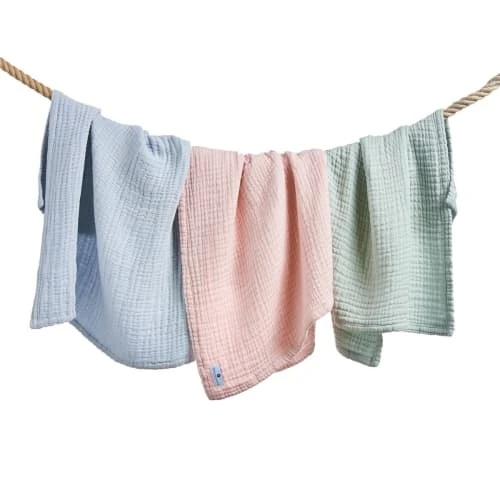 Nordic Coast Couverture Mousseline Bebe Coton Bleu 120x90 Cm 5 Nordic Coast Couverture Mousseline Bebe Coton Bleu 120x90 Cm – Image 5