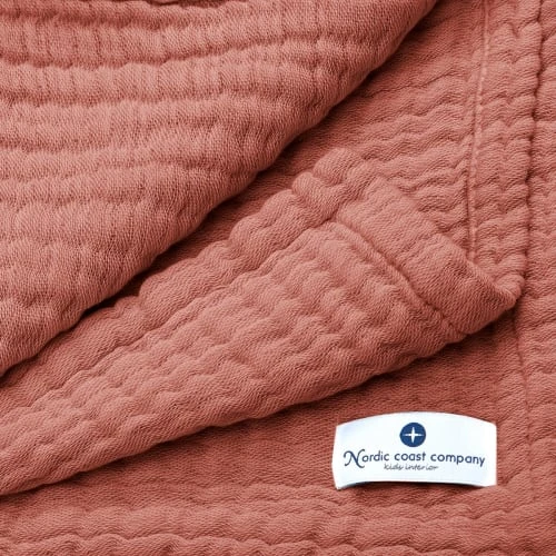 Nordic Coast Couverture Mousseline Bebe Coton Cuivre 80x80 Cm 3 Nordic Coast Couverture Mousseline Bebe Coton Cuivre 80x80 Cm – Image 3