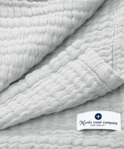 Alternative view of Nordic Coast Couverture Mousseline Bebe Coton Gris 120x90 Cm