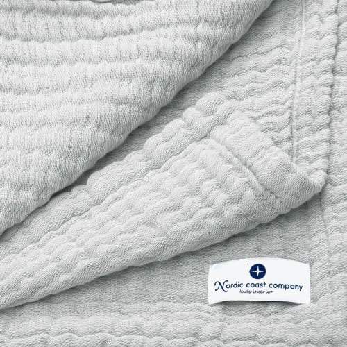 Nordic Coast Couverture Mousseline Bebe Coton Gris 120x90 Cm 2 Nordic Coast Couverture Mousseline Bebe Coton Gris 120x90 Cm – Image 2