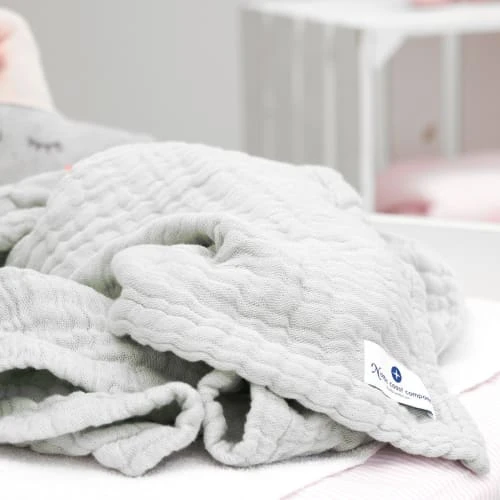 Nordic Coast Couverture Mousseline Bebe Coton Gris 120x90 Cm 4 Nordic Coast Couverture Mousseline Bebe Coton Gris 120x90 Cm – Image 4