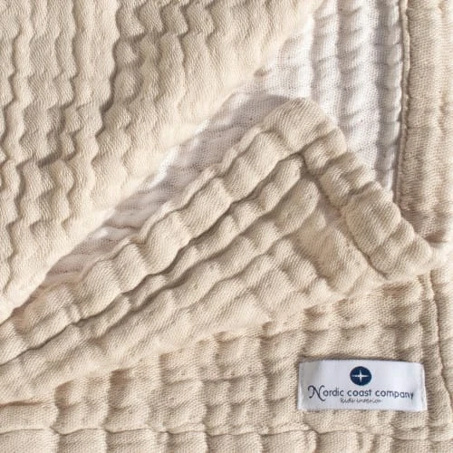 Nordic Coast Couverture Mousseline Bebe Coton Ivoire 80x80 Cm 4 Nordic Coast Couverture Mousseline Bebe Coton Ivoire 80x80 Cm – Image 4