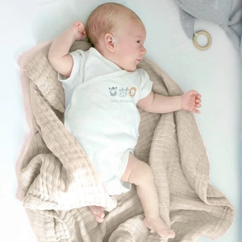 Nordic Coast Couverture Mousseline Bebe Coton Ivoire 80x80 Cm 5 Nordic Coast Couverture Mousseline Bebe Coton Ivoire 80x80 Cm – Image 5