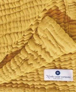 Nordic Coast Couverture Mousseline Bebe Coton Jaune Moutarde 80x80 Cm -Bloom-boutique couverture mousseline bebe coton jaune moutarde 80x80 cm 2