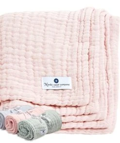 Nordic Coast Couverture Mousseline Bebe Coton Rose 80x80 Cm 10 Nordic Coast Couverture Mousseline Bebe Coton Rose 80x80 Cm -Bloom-boutique couverture mousseline bebe coton rose 80x80 cm 4