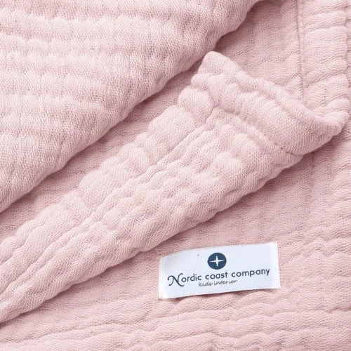 Nordic Coast Couverture Mousseline Bebe Coton Rose Pâle 80x80 Cm 3 Nordic Coast Couverture Mousseline Bebe Coton Rose Pâle 80x80 Cm – Image 3