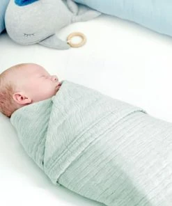 Nordic Coast Couverture Mousseline Bebe Coton Vert 120x90 Cm -Bloom-boutique couverture mousseline bebe coton vert 120x90 cm 5