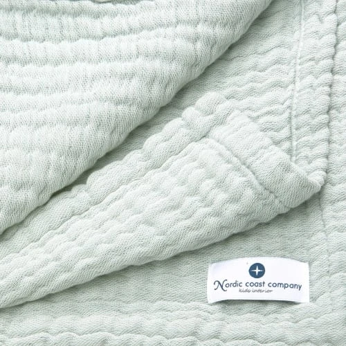 Nordic Coast Couverture Mousseline Bebe Coton Vert 80x80 Cm 3 Nordic Coast Couverture Mousseline Bebe Coton Vert 80x80 Cm – Image 3