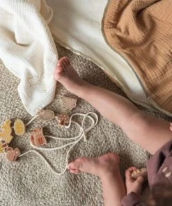 Cocoeko Couverture Polaire & Gaze De Coton Bébé Camel (75x90cm) -Bloom-boutique couverture polaire gaze de coton bebe camel 75x90cm 4