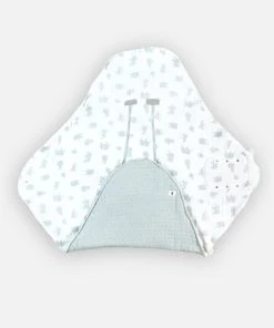 Noukie's Couverture Promenade Mousseline De Coton BIO Ouatinée, écru/sauge -Bloom-boutique couverture promenade mousseline de coton bio ouatinee ecru sauge 3