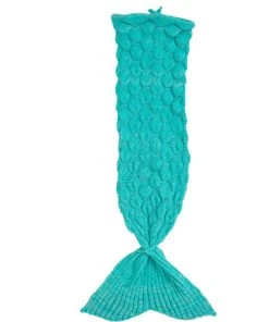 Crochetts Couverture Turquoise En écailles De Sirène 70X140 Cm
