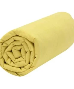 P'tit Basile Drap Housse 100% Coton Bio 60x120 Jaune Or