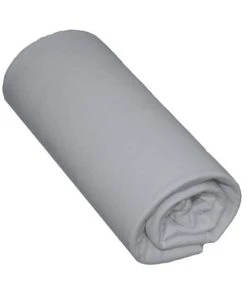 Terre De Nuit Drap Housse 100% Coton Gris 70x140 Bonnet 15 Cm