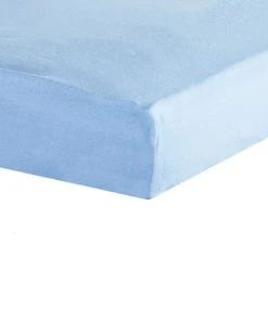 KINOUSSES Drap Housse Bébé 60 X 120 Cm Bleu Coton
