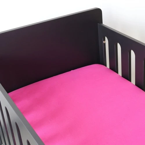 KINOUSSES Drap Housse Bébé 60 X 120 Cm Fuchsia Coton 2 KINOUSSES Drap Housse Bébé 60 X 120 Cm Fuchsia Coton – Image 2