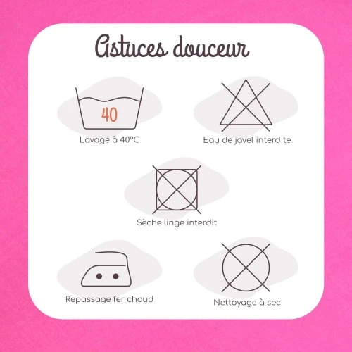 KINOUSSES Drap Housse Bébé 60 X 120 Cm Fuchsia Coton 5 KINOUSSES Drap Housse Bébé 60 X 120 Cm Fuchsia Coton – Image 5