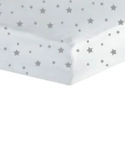 KINOUSSES Drap Housse Bébé 60 X 120 Cm Gris Coton -Bloom-boutique drap housse bebe 60 x 120 cm gris coton 3