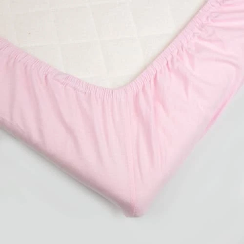 KINOUSSES Drap Housse Bébé 60 X 120 Cm Rose Coton 3 KINOUSSES Drap Housse Bébé 60 X 120 Cm Rose Coton – Image 3