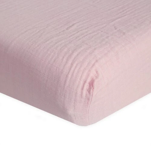 KINOUSSES Drap Housse Bébé 60 X 120 Cm Rose Mousseline De Coton 1 KINOUSSES Drap Housse Bébé 60 X 120 Cm Rose Mousseline De Coton