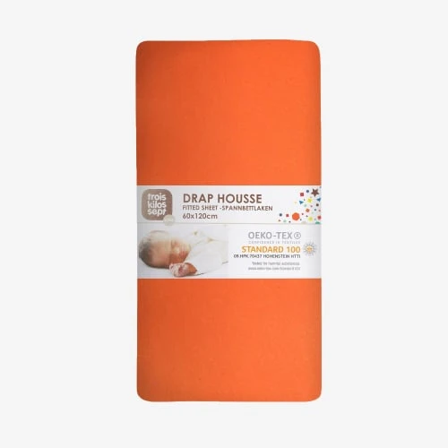 KINOUSSES Drap Housse Bébé 70 X 140 Cm Corail Coton 4 KINOUSSES Drap Housse Bébé 70 X 140 Cm Corail Coton – Image 4