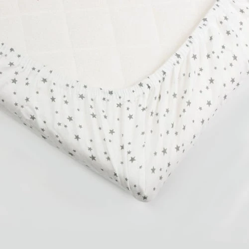 KINOUSSES Drap Housse Bébé 70 X 140 Cm Gris Coton 3 KINOUSSES Drap Housse Bébé 70 X 140 Cm Gris Coton – Image 3