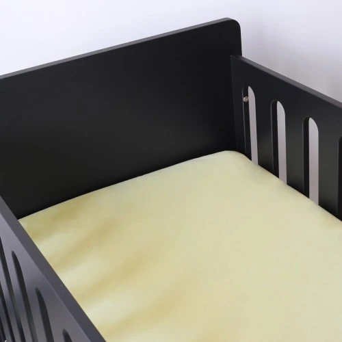 KINOUSSES Drap Housse Bébé 70 X 140 Cm Jaune Coton 2 KINOUSSES Drap Housse Bébé 70 X 140 Cm Jaune Coton – Image 2