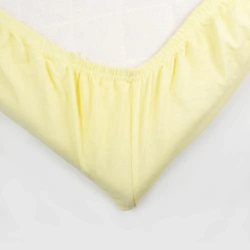 KINOUSSES Drap Housse Bébé 70 X 140 Cm Jaune Coton 3 KINOUSSES Drap Housse Bébé 70 X 140 Cm Jaune Coton – Image 3