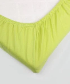 KINOUSSES Drap Housse Bébé 70 X 140 Cm Vert Anis Coton -Bloom-boutique drap housse bebe 70 x 140 cm vert anis coton 2