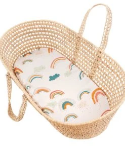 SEVIRA KIDS Drap Housse Couffin Ovale En Bambou - ARC EN CIEL