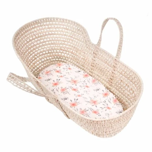 SEVIRA KIDS Drap Housse Couffin Ovale En Bambou, Corail 1 SEVIRA KIDS Drap Housse Couffin Ovale En Bambou, Corail
