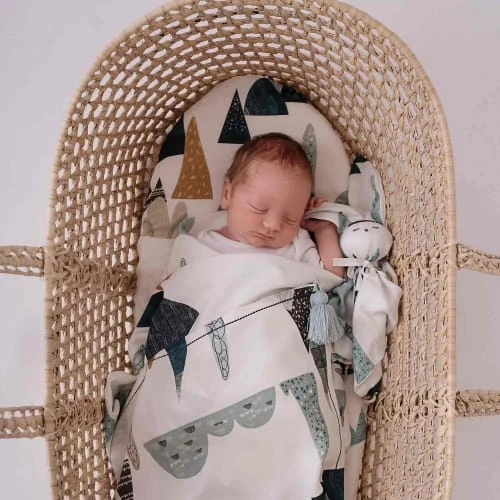 SEVIRA KIDS Drap Housse Couffin Ovale En Bambou, Jardin D'été 6 SEVIRA KIDS Drap Housse Couffin Ovale En Bambou, Jardin D'été – Image 6