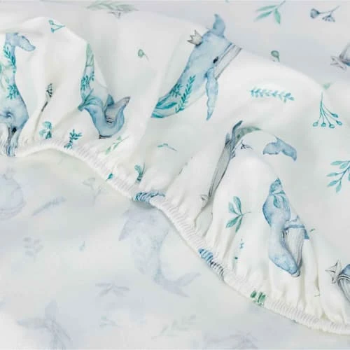 SEVIRA KIDS Drap Housse Couffin Ovale En Bambou, Moby 2 SEVIRA KIDS Drap Housse Couffin Ovale En Bambou, Moby – Image 2