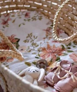 SEVIRA KIDS Drap Housse Couffin Ovale En Bambou - VINTAGE -Bloom-boutique drap housse couffin ovale en bambou vintage 2