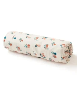 Cocoeko Drap Housse En Coton Bio Poires D'automne (90 X 190 Cm)