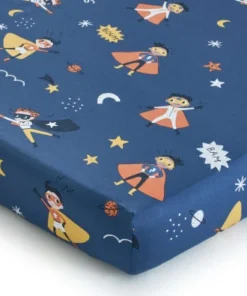 Becquet Drap-housse Enfant 90x190 Bleu En Coton