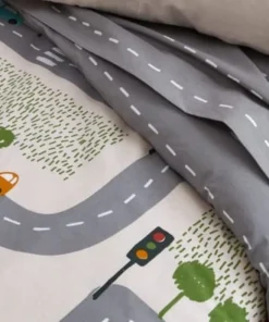 Becquet Drap-housse Enfant 90x190 Gris En Coton -Bloom-boutique drap housse enfant 90x190 gris en coton 3