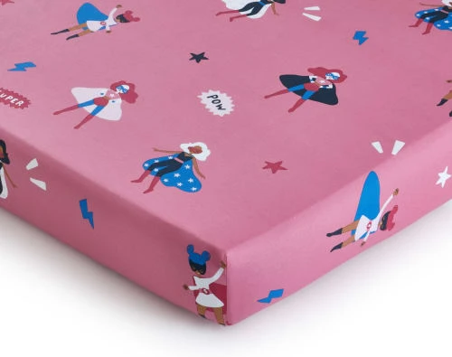 Becquet Drap-housse Enfant 90x190 Rose En Coton 1 Becquet Drap-housse Enfant 90x190 Rose En Coton