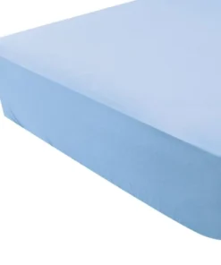 Home Maison Drap Housse Enfant Uni En Jersey Coton Bleu Ciel 70x140