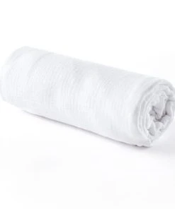 Cocoeko Drap Housse Gaze De Coton Blanc (70 X 140 Cm)