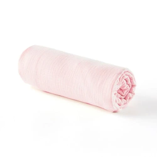 Cocoeko Drap Housse Gaze De Coton Rose Pale (90 X 190 Cm) 1 Cocoeko Drap Housse Gaze De Coton Rose Pale (90 X 190 Cm)