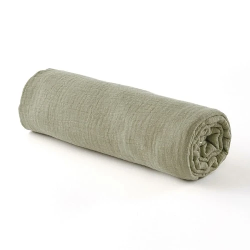 Cocoeko Drap Housse Gaze De Coton Vert Sauge - 2 Tailles (70 X 140 Cm) 1 Cocoeko Drap Housse Gaze De Coton Vert Sauge - 2 Tailles (70 X 140 Cm)