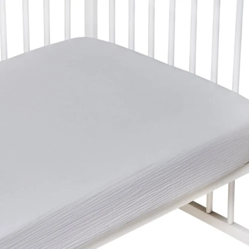 SEVIRA KIDS Drap Housse Lit Bébé En Gaze De Coton 70x140 2 SEVIRA KIDS Drap Housse Lit Bébé En Gaze De Coton 70x140 – Image 2