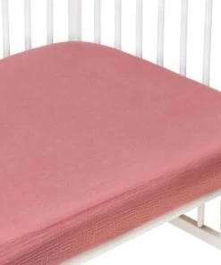 SEVIRA KIDS Drap Housse Lit Bébé En Gaze De Coton 70x140 -Bloom-boutique drap housse lit bebe en gaze de coton 70x140 3