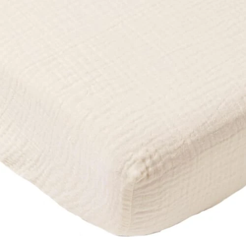 SEVIRA KIDS Drap Housse Lit Bébé En Gaze De Coton 90x190 2 SEVIRA KIDS Drap Housse Lit Bébé En Gaze De Coton 90x190 – Image 2