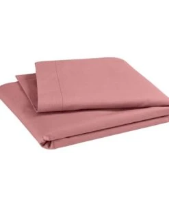 P'tit Basile Drap Plat Coton Bio 118x180 Bois De Rose