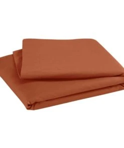 P'tit Basile Drap Plat Coton Bio 118x180 Brique