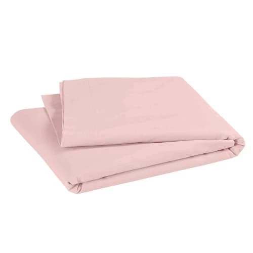 P'tit Basile Drap Plat Coton Bio 118x180 Rose Pétale 1 P'tit Basile Drap Plat Coton Bio 118x180 Rose Pétale